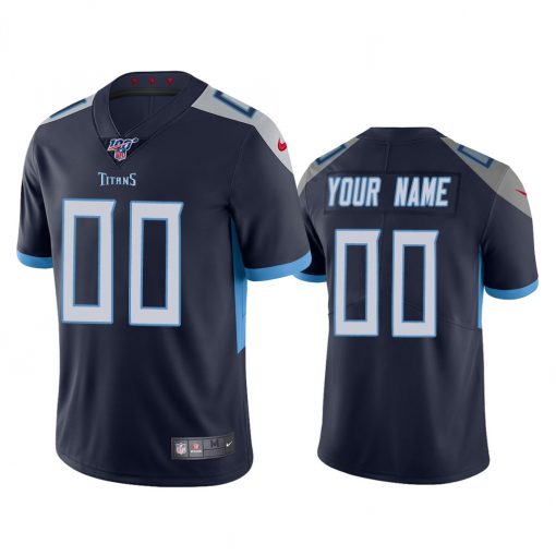 Men's Tennessee Titans ACTIVE PLAYER Custom Navy Blue 100th Season Vapor Untouchable Limited Stitched NFL Jersey